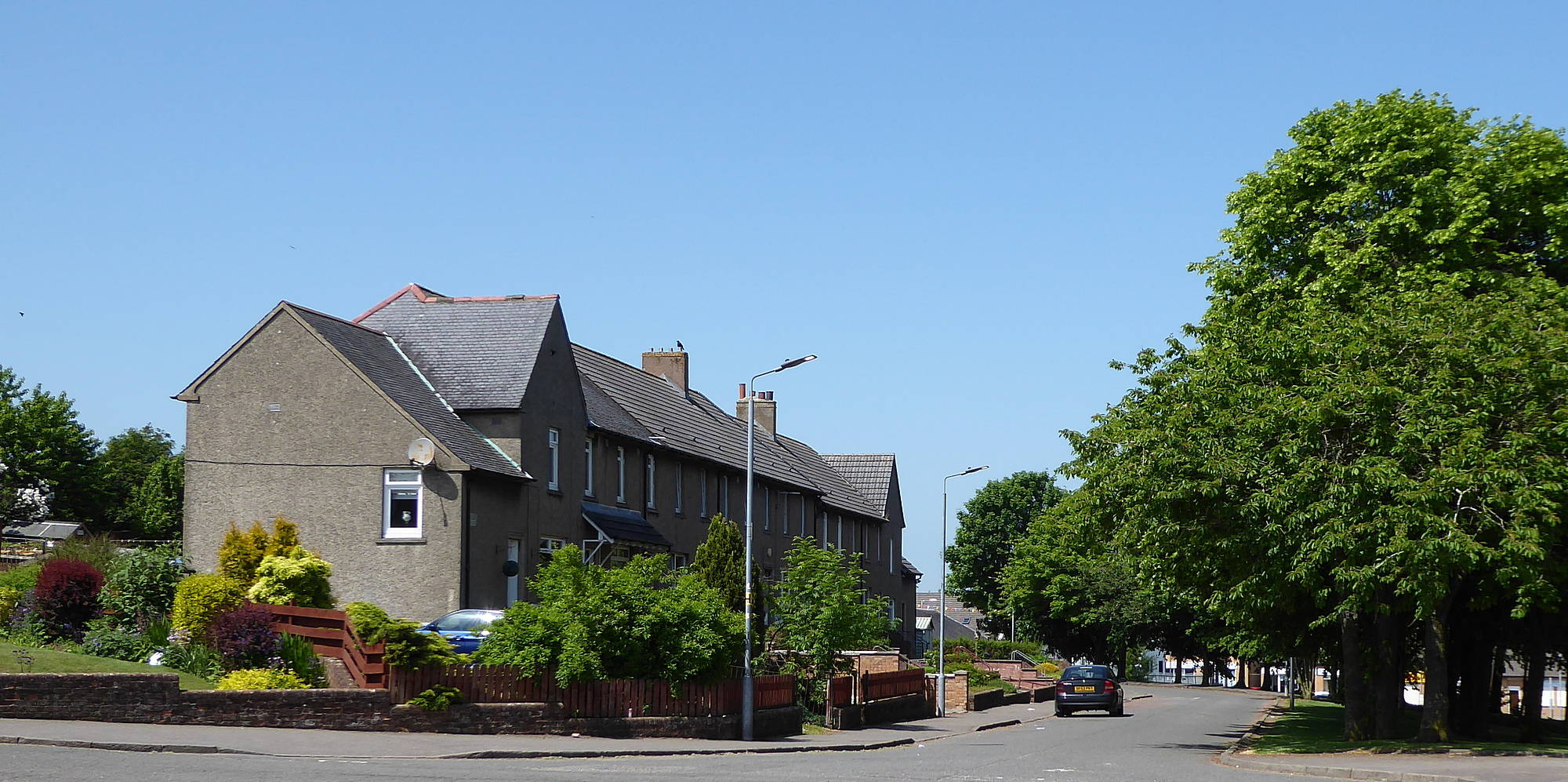 Burns Road across Scott Street intersection