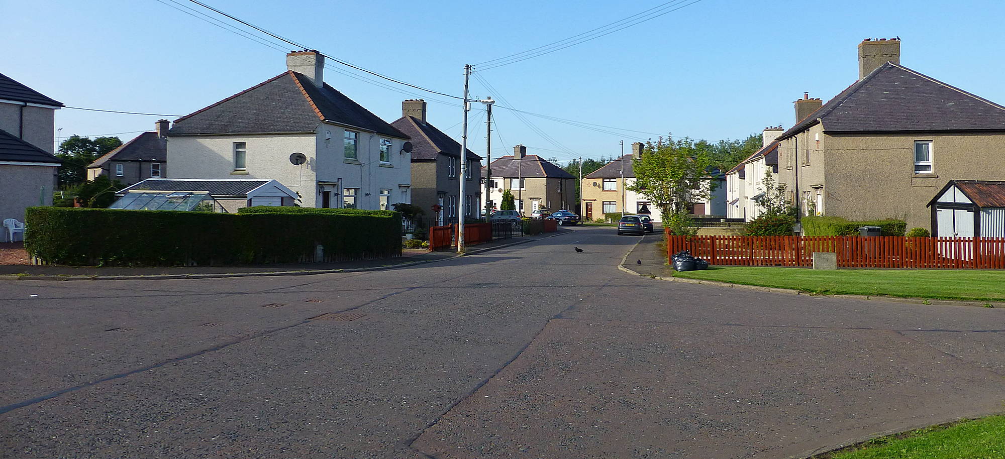 Four-way junction in The Crescent