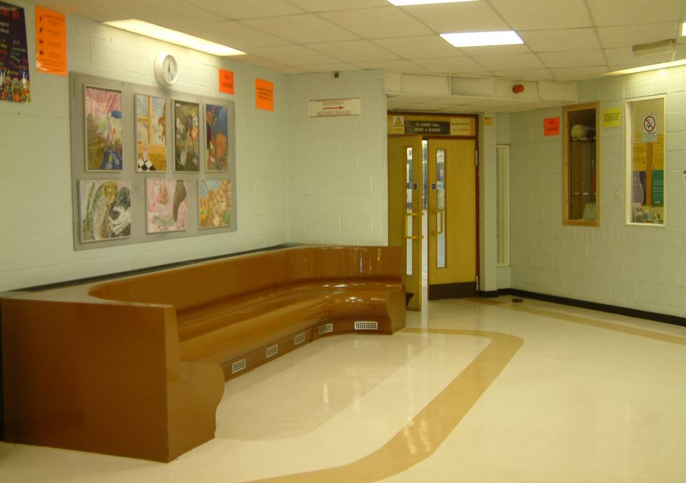 Fibreglass seating in Reception Area