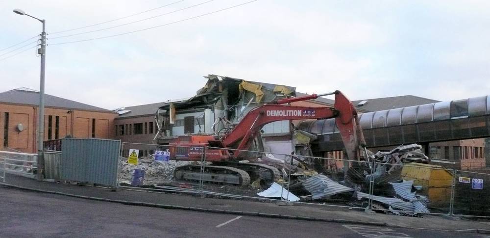 Demolition of the newer part of the old school