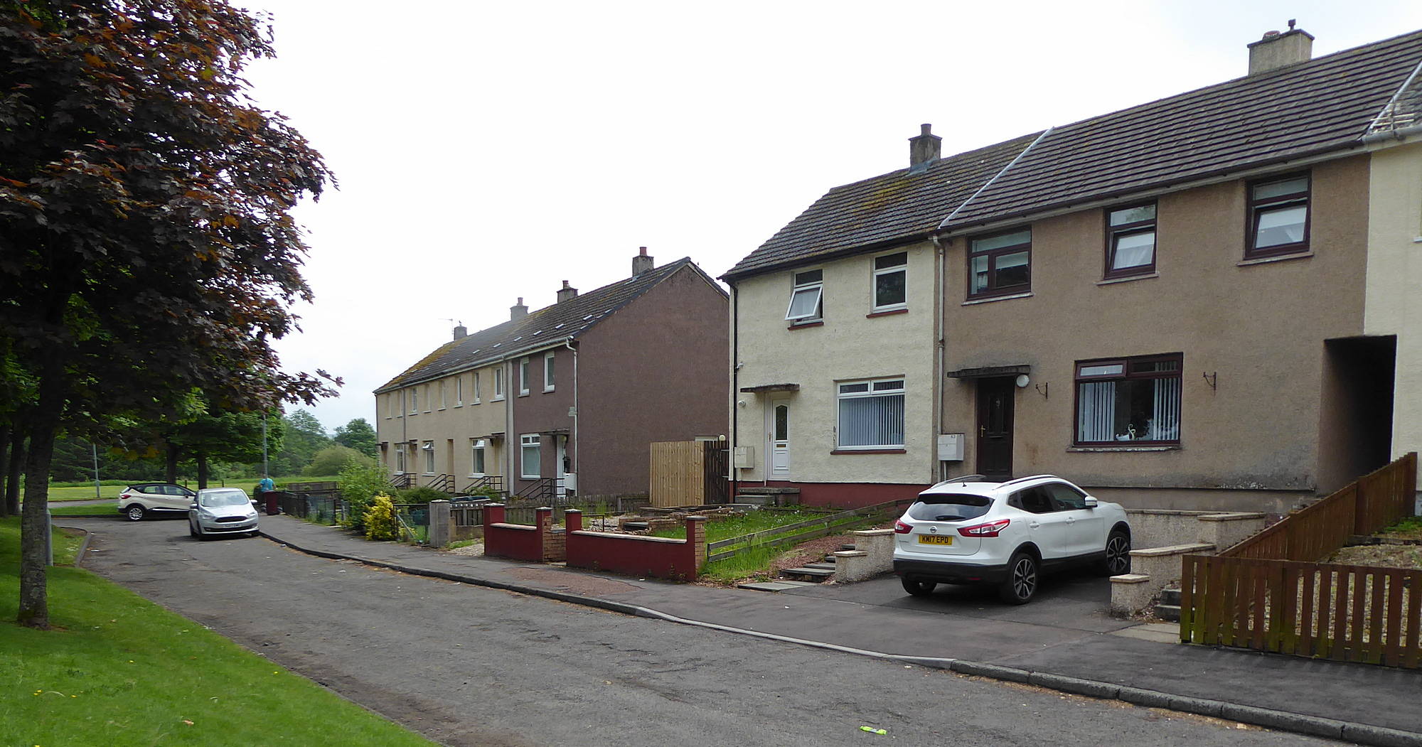 Looking back from junction with Auldton Drive