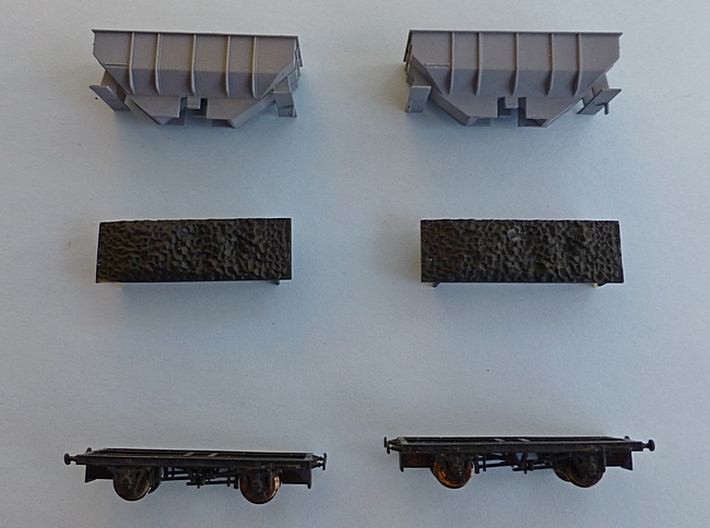 Pretreatment of constituent parts of Dapol Hopper Wagon