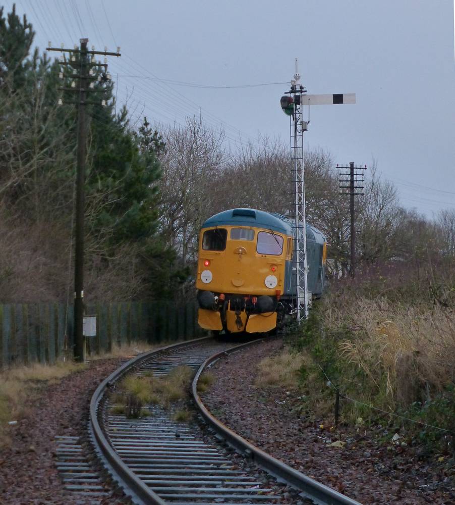 26038 just outside Boness station