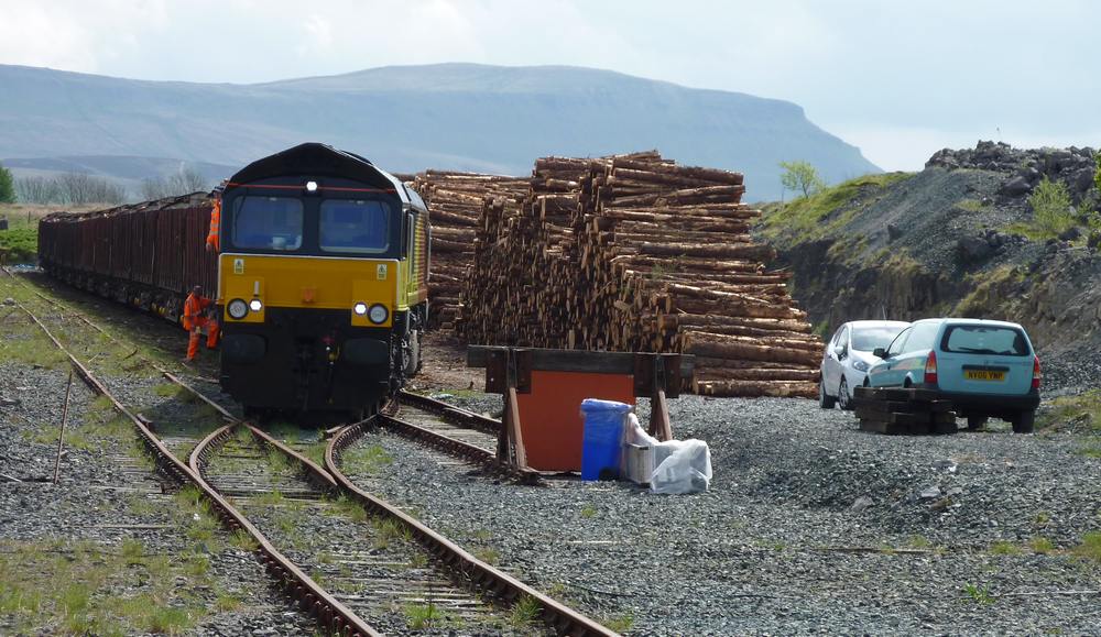 Timber train at Ribblehead Station