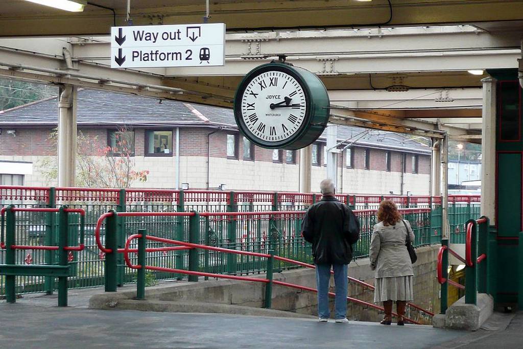 The clock at Carnforth Station. Date 10th Nov 2009..