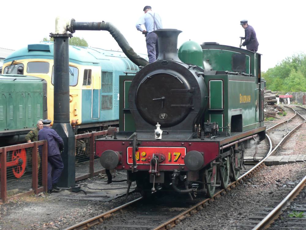 Strathspey Railway No. 17 BAERIAGH refilling with water