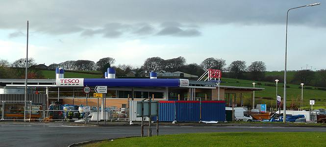 New Tesco under construction at Lesmahagow